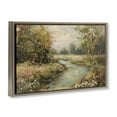 thumbnail image 4 of Stupell Industries Spring Stream Landscape Landscape & Nature Painting Brown Floater Framed Canvas Art Print Wall Art, 31 x 21, 4 of 10