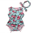 thumbnail image 3 of Barboteuse à Franges Florale pour Bébé Fille Nouveau-Né Tenue d'Été, 3 of 3