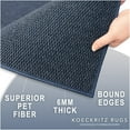 thumbnail image 6 of Koeckritz Rugs 9'x12' Soft Indoor/Outdoor Ocean Blue Bound Area Rug Lightweight, Easy to Clean & Move, 6 of 8