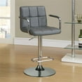 thumbnail image 2 of Bowery Hill Contemporary Metal/Faux Leather Adjustable Bar Stool in Gray, 2 of 2