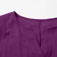 thumbnail image 7 of T Shirts For Women Womens Tops Cotton Linen Shirts For Summer Button Down Tops Short Sleeve Casual Blouses Oversized Tshirts, 7 of 7