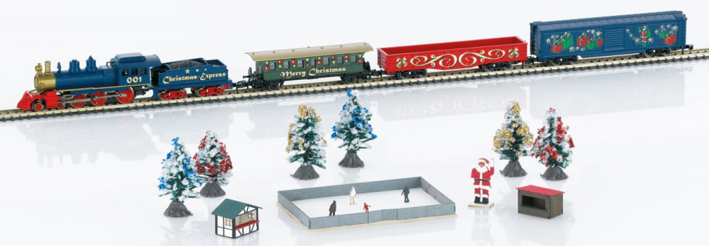 The Marklin locomotive 81846 Z Scale Christmas Freight Train Set 