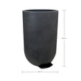 thumbnail image 4 of Ecobo 31.5 inches Eco-Friendly Round Pot Planter Decora Indoor/Outdoor use, Durable, Versatile & Lightweight, Designed by Brazilian Artisans, Contemporary All-Weather Design –Black, 4 of 5
