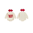 thumbnail image 2 of BemeyourBBs Newborn Baby Girl Valentines Day Outfit Lover Girl Bubble Romper Long Sleeve Sweatshirt Bodysuit and Headband, 2 of 9