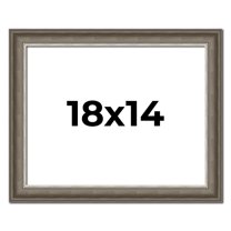 18x14 Frame Brown Solid Wood Picture Frame | 1.75 Inch Moulding Width | Austin Frame Complete with