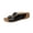 Black, variant on Womens Faux Faux Leather Wedge Slide Sandals Open Toe Double Strap Comfortable Low Heel Sandals Black,Size 7