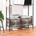 thumbnail image 3 of Yayeee Foldable Storage Basket for Shelves with Handles Waterproof Cloth Bins, Colorful Road, 3 of 7