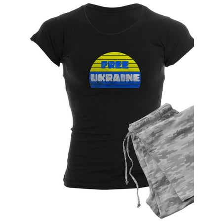 

CafePress - Free Ukraine - Women s Dark Pajamas