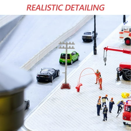 WEUVEB 8pcs Train Road Sign Set Assorted Color Plastic Educational Toys for Kids and Hobby Model Enthusiasts