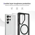 thumbnail image 2 of for Samsung S23 Ultra Case,Dual Layer With Kickstand Compatible For MagSafe,Military Shockproof Matte PC with Soft Edges Phone Cover For Galaxy S23 Ultra 6.8"(Clear Black), 2 of 7