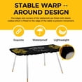 thumbnail image 4 of Cats Pawprints Table Cloths for 8 Foot Rectangle Tables, Yellow Black Buffalo Plaid Pets Paw Patio Waterproof Elastic Fitted Tablecloths, Washable Rectangular Table Cover for Camping, 4 of 8