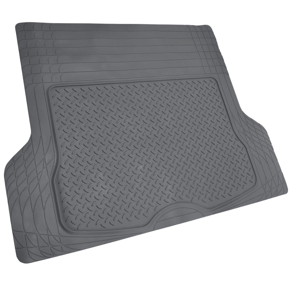 Motor Trend MT-793 Premium FlexTough Advanced Performance Rubber Car Floor Mats, Universal Front & Rear Combo Set with Trunk Cargo Mat Liner for Car Sedan SUV Van, Heavy Duty All Weather Trim To Fit