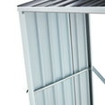 thumbnail image 6 of Royard Oaktree Metal Firewood Storage Shed, Galvanized Steel Outdoor Log Rack with Roof, Weather-Resistant Tool Shed Log holder with Foundation for Patio, Garden, Backyard, Lawn, Dark Grey, 6 of 7
