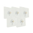 thumbnail image 1 of HEALEEP 10pcs Adhesive Wall Hangers No Nails Required Transparent Hooks for Picture Wedding Dress Display, 1 of 8