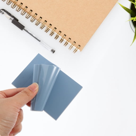 LOLIPPYY 5Pcs Clear Memo Notes Adhesive Transparent Memo Papers Removable Message Recording