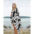thumbnail image 2 of Cow Print Beach Towels Oversized Super Absorbent, Modern Black White Farm Animal Patterned Lightweight Bath Towel Quick Dry Sets For Bathroom/Pool/Rv Camping/Beach Play/Gym Room/Picnic 23"x47", 2 of 8