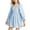 E-Light Blue, variant on Kcodviy Girl Summer New Skirt Dress Set Long Sleeved Ruffled Skirt Plus Size Dress for Girls High Waist Dress for Christmas Sweater Dress for Girls
