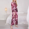 thumbnail image 3 of Balery Pink Glitter Heart Candy Conjunto de Pijama con Estampado para Mujer, Conjunto de Dos Piezas con Manga Larga, Ropa de Dormir Suave con Bolsillos, Pijamas Cómodos-Small, 3 of 7