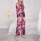 thumbnail image 3 of Balery Pink Glitter Heart Candy Conjunto de Pijama con Estampado para Mujer, Conjunto de Dos Piezas con Manga Larga, Ropa de Dormir Suave con Bolsillos, Pijamas Cómodos-Small, 3 of 7