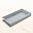 thumbnail image 6 of Voltaire 60 x 30 Shower Pan Base with Right Drain in Glossy Gray, 6 of 6