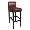 thumbnail image 1 of Brooklyn Contemporary Wood/Faux Leather Barstool - Red, 1 of 2