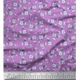 thumbnail image 1 of Soimoi polyester Crepe Fabric Leaves & Magnolia Floral Printed Fabric 1 Yard 42 Inch Wide, 1 of 5