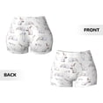 thumbnail image 5 of Xecao Rabbit Eating Print Workout Shorts for Women Soft Smooth Gym Yoga Scrunch Active Tennis Workout Running Shorts, 5 of 9