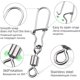 thumbnail image 2 of 40 Pieces Fishing Swivels Stainless Steel Fishing Swivels Snap Connector for Saltwater Fishing Freshwater Fishing, 2 of 5