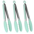 thumbnail image 1 of Pinzas de silicona premium para cocina de 9 "con mango de acero inoxidable antideslizante y de fácil agarre, juego de 3, 1 of 1