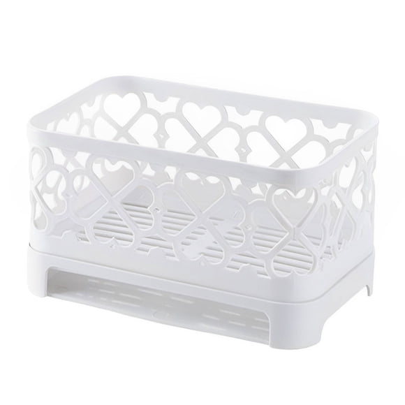 Matsuzay Cesta de almacenamiento para baño fácil de drenar y que ahorra espacio, organizador de cocina de ventilación y agua fácil de drenar Almacenamiento y organización del hogar