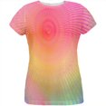 thumbnail image 1 of EDM Pastel Unicorn Rainbow Spiral All Over Womens T Shirt, 1 of 2