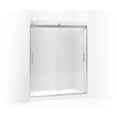 thumbnail image 2 of kohler k-706009-d3-sh levity bypass shower door with handle and 1/4-inch frosted glass in bright silver, 2 of 5