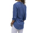 thumbnail image 3 of Uhndy Women's Long Sleeve Tops V Neck Office OL Work Blouse Casual-LQ, 3 of 3
