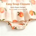 thumbnail image 4 of Yibosean Baby Girls' Peach Dress Romper 2-Pc Set with Headband, 0-18 Months, 4 of 6