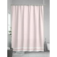 thumbnail image 5 of Fsddascl Farmhouse Pink White Striped Shower Curtain Set - 66" x 72" Washable Bathtub Curtain with 12 Hooks, Modern Stripes Waterproof Fabric Stall Shower Curtains for Bathroom/Bathtub Décor, 5 of 6