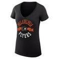 thumbnail image 2 of Women's G-III 4Her by Carl Banks Black Philadelphia Flyers Super-Slim Fit Lightweight City Graphic V-Neck T-Shirt, 2 of 3