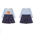 thumbnail image 4 of EnJoCho 2025 Girls Halloween Pumpkin Tutu Dress with Headband - Cute Long Sleeve Par𝗍y Outfit for Toddler Kids, European American Style Fall Dress Up Dress, 4 of 9