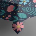 thumbnail image 3 of Pioneer Flower Floral Print Pattern Rectangle Tablecloth 60"x84", Waterproof Polyester Table Cloth, Wipeable Spillproof for Dining Camping Indoor Outdoor, 3 of 5