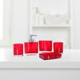 LOVIVER 5 Pieces Bath Accessory Toothbrush Holder Elegant Toilet ...