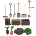 thumbnail image 2 of 1 Set Simulation Farm Tool Toy Farm Scene Toy Feed Set Farm Scene Model With Bale Straw Fork Mower Brush Carrots Miniature Scene Cake Toppers, 2 of 5