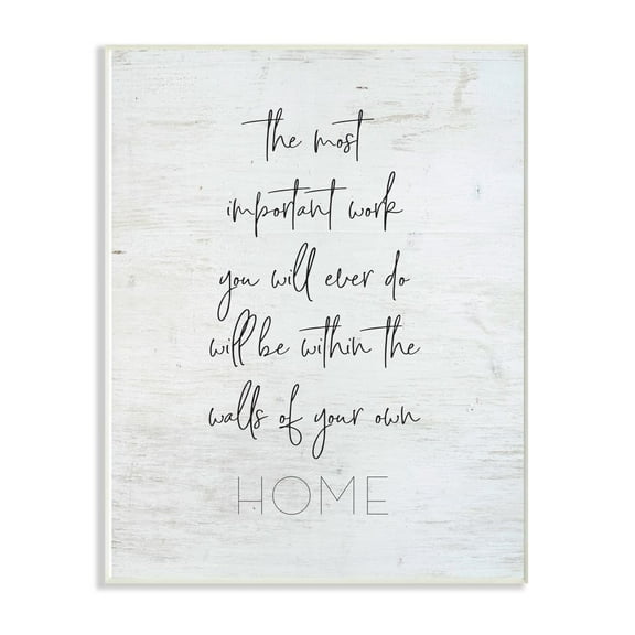 Stupell Industries Walls Of Your Home Family Inspirational Word On Wood Texture Design Wall Plaque Art by Lettered and Lined