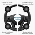 thumbnail image 2 of Rose Spinner Black Steering Wheel Button Universal Tractor Lawnmower Vehicle, 2 of 4