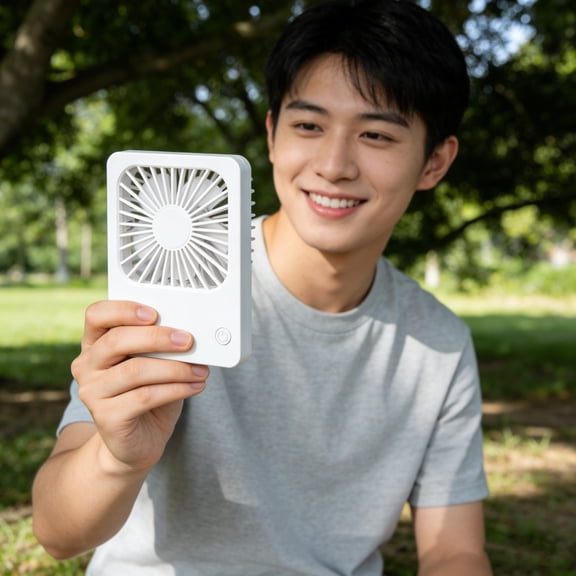 Portable Travel Fan, Cruise Ship Approved, 7H 1200mAh Ultra-Thin Quiet Rechargeable Battery Operated Desk Fan for Bedroom, Office, Camping