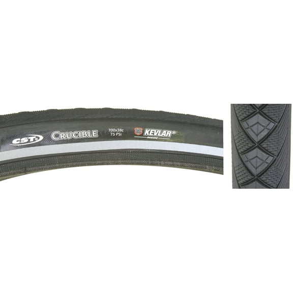 CST Crucible C1769 Tire, 700 x 38c, Wire Bead, Aramid Puncture Protection: Black