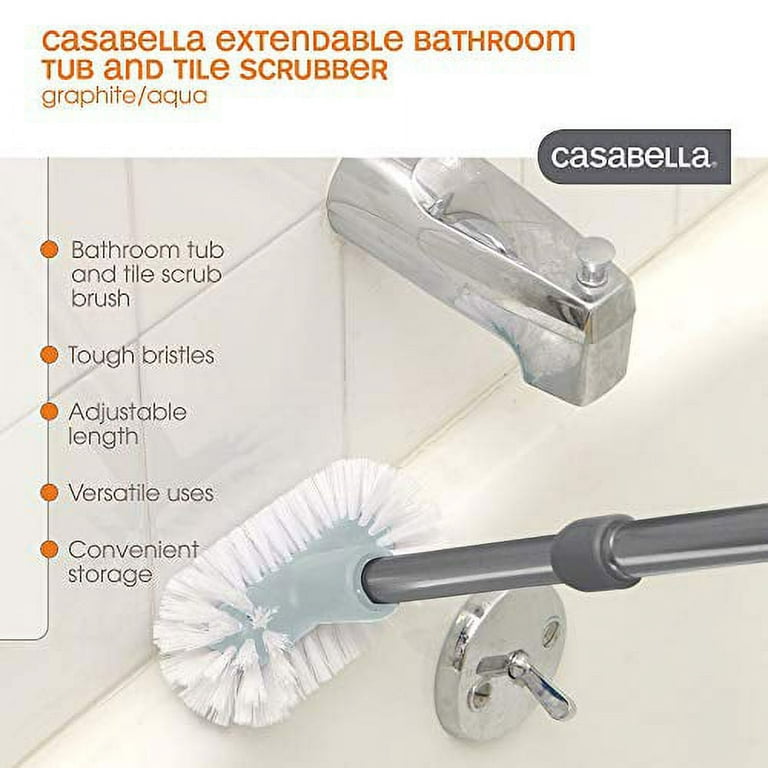 Casabella Flexible Neck Extendible Bathroom Tub and Tile Scrubber