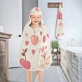 thumbnail image 4 of Cute Cherry Print Hooded Beach Towel Kids Bath Towels Quick Dry for Pool Swiming 50" x 23.5" Microfiber Soft Bathrobe, 4 of 7