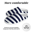 thumbnail image 6 of Picia Navy Blue And White Stripes for Women's Lamb-hug Comfy Fleece House Slippers Memory Foam, Slip-on House Shoes Indoor Outdoor-46/47, 6 of 7