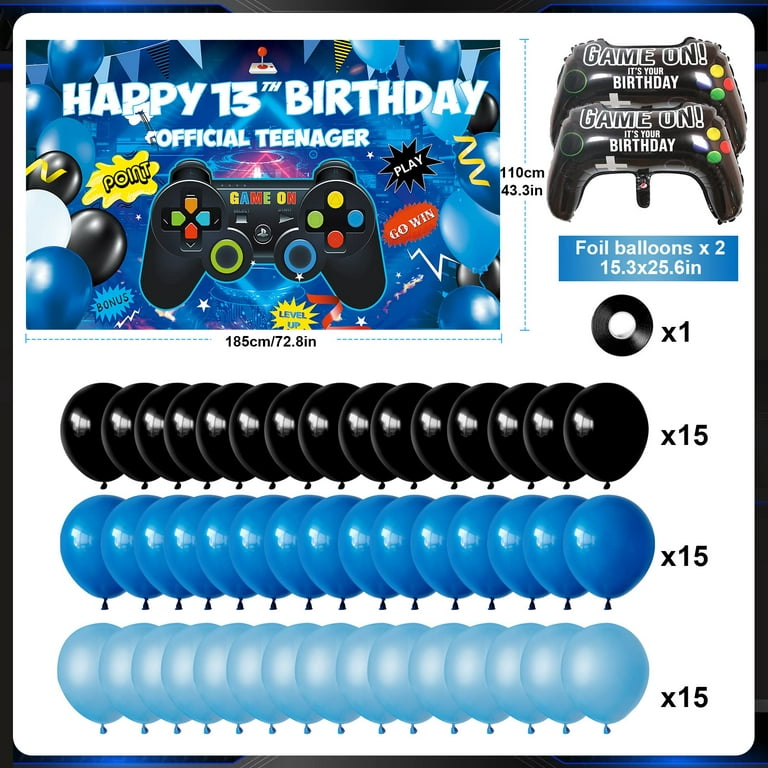 KARAQY Video Game Birthday Party Supplies - Star Balloons, Colorful Latex  Balloons for Boys Kids