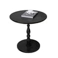 thumbnail image 2 of GZXS 23" Accent Round Side Table in Antique Black, Modern End Table with Solid Wood Legs for Living Room, Bedroom, Corners, Home Office, 2 of 7