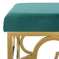 thumbnail image 6 of SAFAVIEH Fleur Modern Glam Rectangle Bench, Emerald/Gold, 6 of 9
